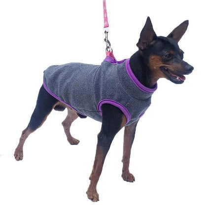 L Pet Dog Puppy Winter Warm Fleece Jumper Vest Coat Jacket Apparel Clothes Outdoor - Blue V528-DOGCLOTHING-BLUE-L-38468