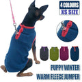 XS Pet Dog Puppy Winter Warm Fleece Jumper Vest Coat Jacket Apparel Clothes - Blue V528-DOGCLOTHING-BLUE-S-95827