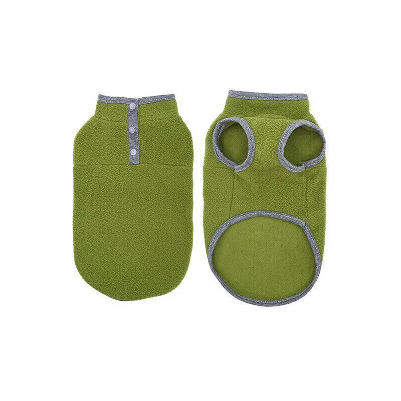 XS Pet Dog Puppy Winter Warm Fleece Jumper Vest Coat Jacket Apparel Clothes - Blue V528-DOGCLOTHING-BLUE-S-95827
