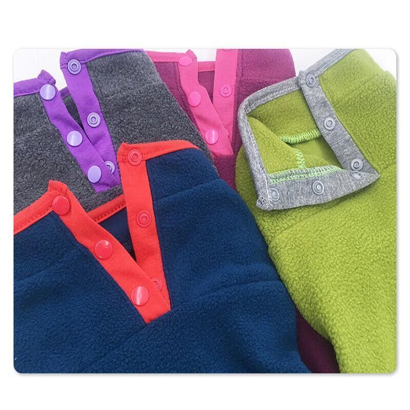 L Pet Dog Puppy Winter Warm Fleece Jumper Vest Coat Jacket Apparel Clothes Outdoor - Grey V528-DOGCLOTHING-GREY-L-29089