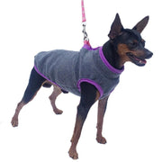 L Pet Dog Puppy Winter Warm Fleece Jumper Vest Coat Jacket Apparel Clothes Outdoor - Grey V528-DOGCLOTHING-GREY-L-29089