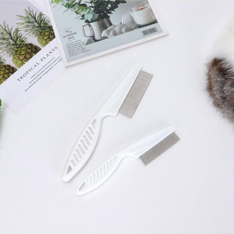 1PC Small Fine Toothed Flea Flee Metal Nit Head Hair Lice Comb with Handle - Blue V528-DOGCOMB-BLUE-SMALL-17827