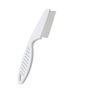 1PC Small Fine Toothed Flea Flee Metal Nit Head Hair Lice Comb with Handle - White V528-DOGCOMB-WHITE-SMALL-31865