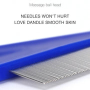 1PC Small Fine Toothed Flea Flee Metal Nit Head Hair Lice Comb with Handle - White V528-DOGCOMB-WHITE-SMALL-31865