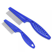 1PC Small Fine Toothed Flea Flee Metal Nit Head Hair Lice Comb with Handle - White V528-DOGCOMB-WHITE-SMALL-31865
