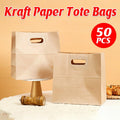 50PCS Scooped Kraft Paper Tote Bags Gift Bags for Party Wedding Packaging V528-DOGGY-BAG-50PCS-216647