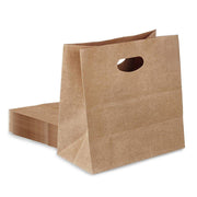 50PCS Scooped Kraft Paper Tote Bags Gift Bags for Party Wedding Packaging V528-DOGGY-BAG-50PCS-216647
