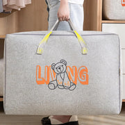 2pcs Cartoon Bear Luggage Organizer Storage Bags Blanket Quilt Closet Box Set - White-M V528-DOGGY-BAG-M-WHITE-759325
