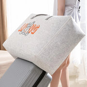 2pcs Cartoon Bear Luggage Organizer Storage Bags Blanket Quilt Closet Box Set - White-M V528-DOGGY-BAG-M-WHITE-759325