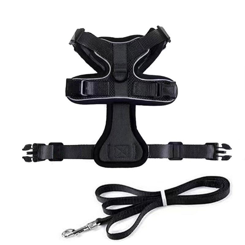 Adjustable Pet Harness and Leash Set for Cat Dog Escape Proof Reflective Vest - XS V528-DOGHARNESSLEASH-S-271902