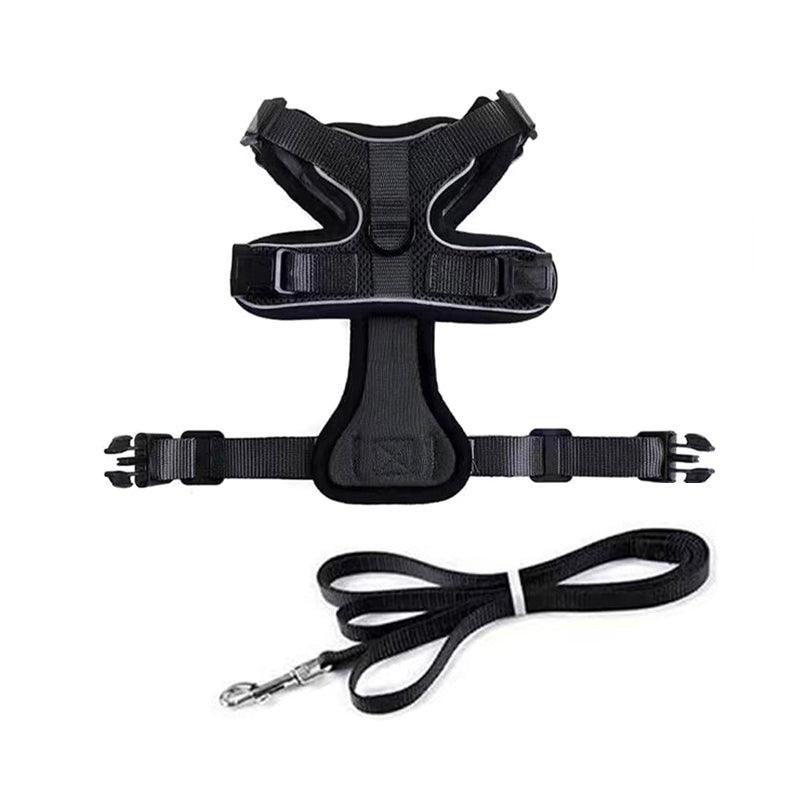 Adjustable Pet Harness and Leash Set for Cat Dog Escape Proof Reflective Vest - S V528-DOGHARNESSLEASH-S-682230