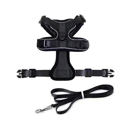 Adjustable Pet Harness and Leash Set for Cat Dog Escape Proof Reflective Vest - S V528-DOGHARNESSLEASH-S-682230