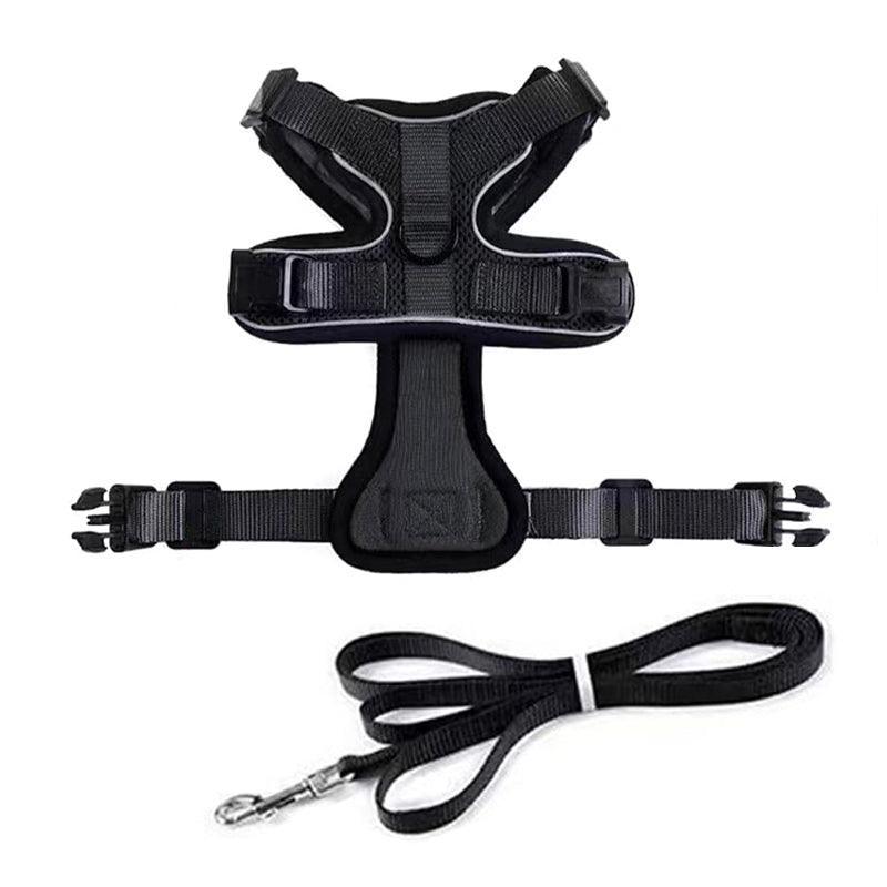 Adjustable Pet Harness and Leash Set for Cat Dog Escape Proof Reflective Vest - S V528-DOGHARNESSLEASH-S-682230