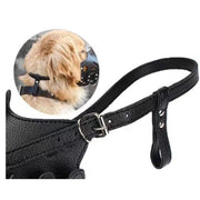 Adjustable Leather Pet Dog Mask Mouth Muzzle Anti Barking Bite Stop Chewing Brown - L V528-DOGMASK-BROWN-L-931797