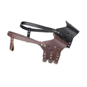 Adjustable Leather Pet Dog Mask Mouth Muzzle Anti Barking Bite Stop Chewing Brown - S V528-DOGMASK-BROWN-S-351337