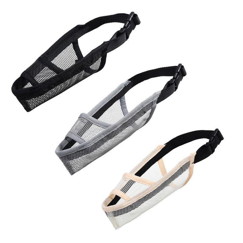 Adjustable XXS Size Pet Dog Mask Mouth Muzzle Anti Barking Bite Stop Chewing Mask - Beige V528-DOGMUZZLE-BEIGE-S-37493