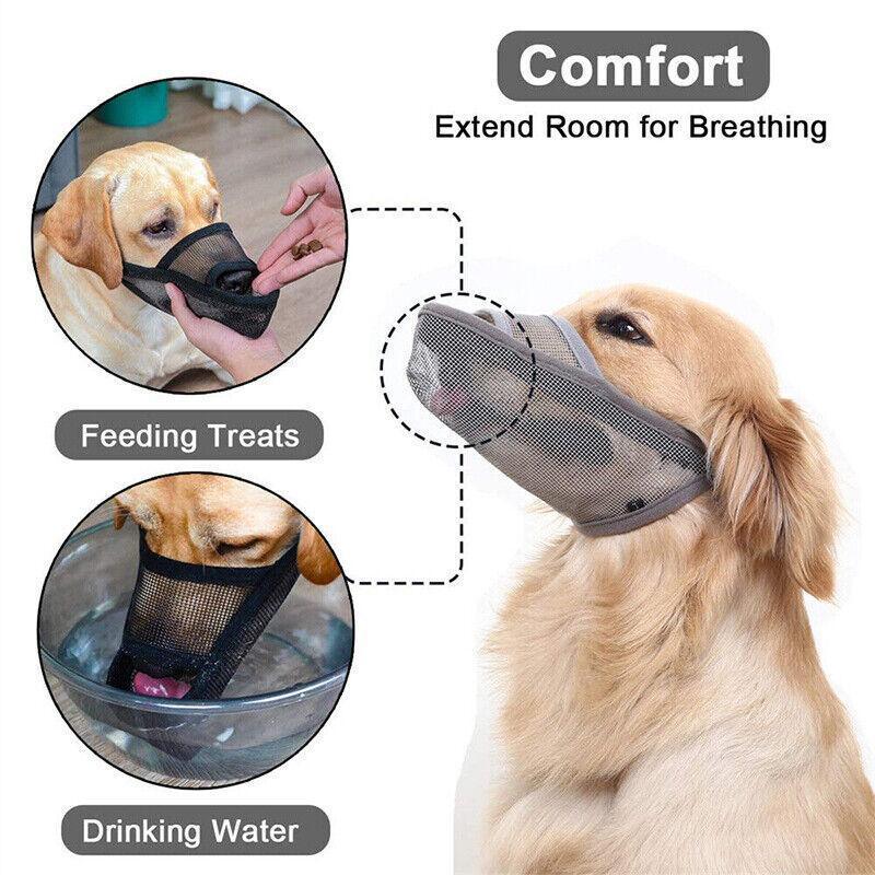 Adjustable XXS Size Pet Dog Mask Mouth Muzzle Anti Barking Bite Stop Chewing Mask - Beige V528-DOGMUZZLE-BEIGE-S-37493