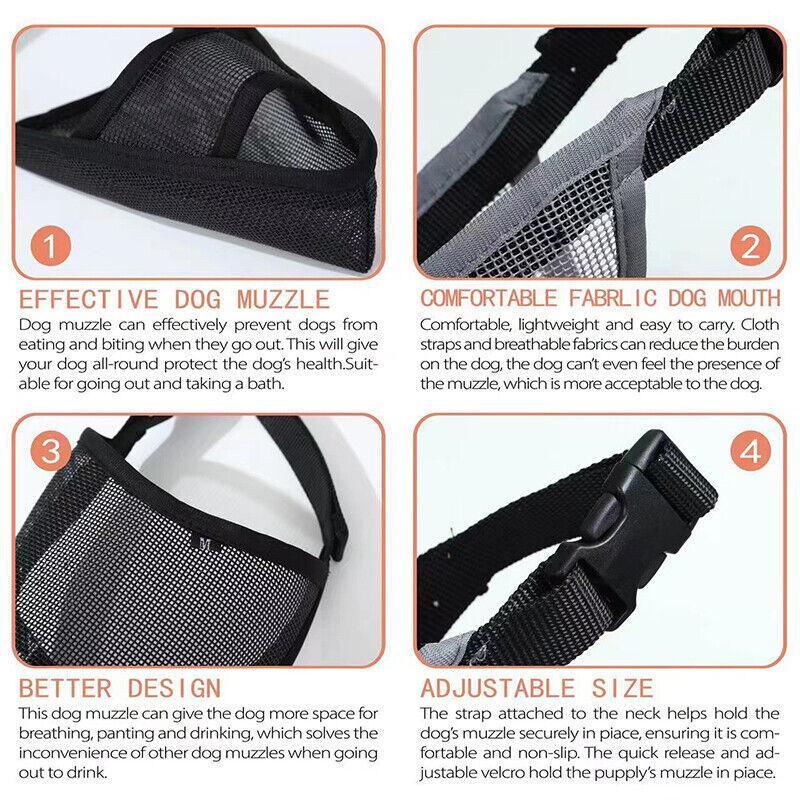 Adjustable XXS Size Pet Dog Mask Mouth Muzzle Anti Barking Bite Stop Chewing Mask - Beige V528-DOGMUZZLE-BEIGE-S-37493