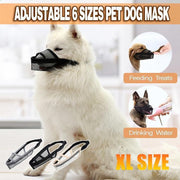 Adjustable XL Size Pet Dog Mask Mouth Muzzle Anti Barking Bite Stop Chewing Mask - Black V528-DOGMUZZLE-BLACK-L-85334