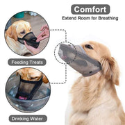 Adjustable XL Size Pet Dog Mask Mouth Muzzle Anti Barking Bite Stop Chewing Mask - Black V528-DOGMUZZLE-BLACK-L-85334