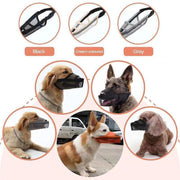 Adjustable XL Size Pet Dog Mask Mouth Muzzle Anti Barking Bite Stop Chewing Mask - Black V528-DOGMUZZLE-BLACK-L-85334