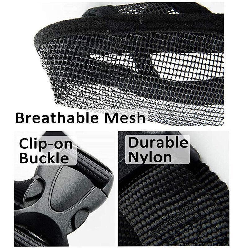 Adjustable XL Size Pet Dog Mask Mouth Muzzle Anti Barking Bite Stop Chewing Mask - Black V528-DOGMUZZLE-BLACK-L-85334