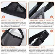 Adjustable XL Size Pet Dog Mask Mouth Muzzle Anti Barking Bite Stop Chewing Mask - Black V528-DOGMUZZLE-BLACK-L-85334