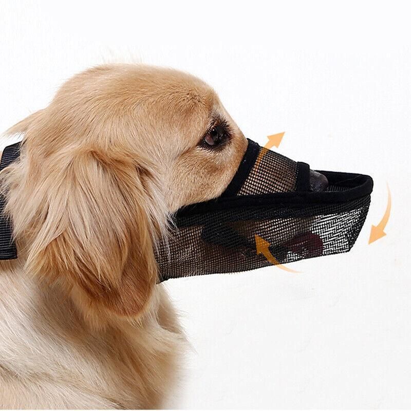 Adjustable XL Size Pet Dog Mask Mouth Muzzle Anti Barking Bite Stop Chewing Mask - Black V528-DOGMUZZLE-BLACK-L-85334