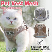 Pink Kitten Dog Cat Walking Harness Lead Leash Collar Pet Vest Mesh Adjustable - S V528-DOGROPE-PINK-S-70811