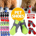 4PCS L Size Anti Slip Waterproof Protective Dog Shoes Rain Boots Pet Socks Booties - Green V528-DOGSHOE-GREEN-L-23005