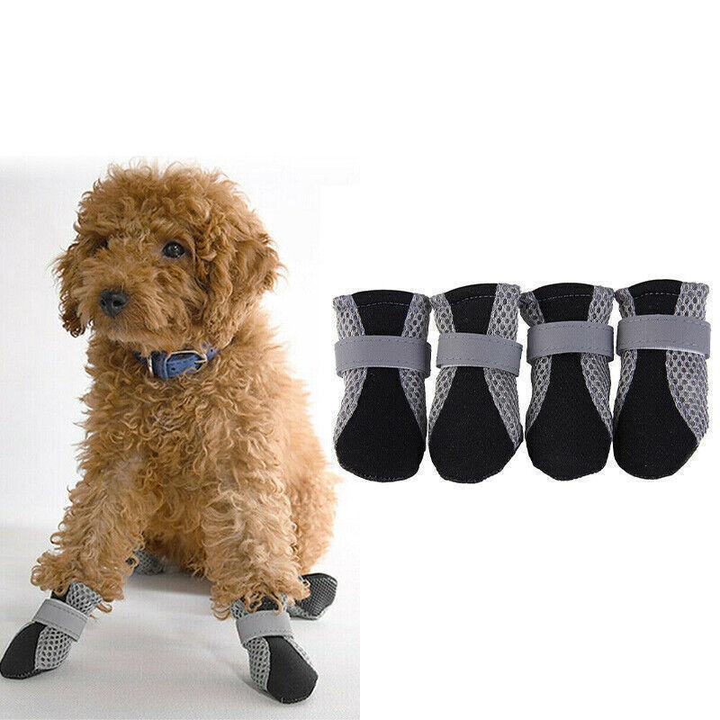 4PCS L Size Anti Slip Waterproof Protective Dog Shoes Rain Boots Pet Socks Booties - Green V528-DOGSHOE-GREEN-L-23005