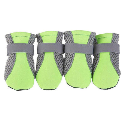 4Pcs XL Size Anti Slip Waterproof Protective Dog Shoes Rain Boots Pet Socks Booties - Green V528-DOGSHOE-GREEN-L-46966