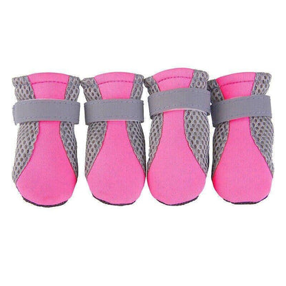 4PCS M Size Anti Slip Waterproof Protective Dog Shoes Rain Boots Pet Socks Booties - Green V528-DOGSHOE-GREEN-M-84835