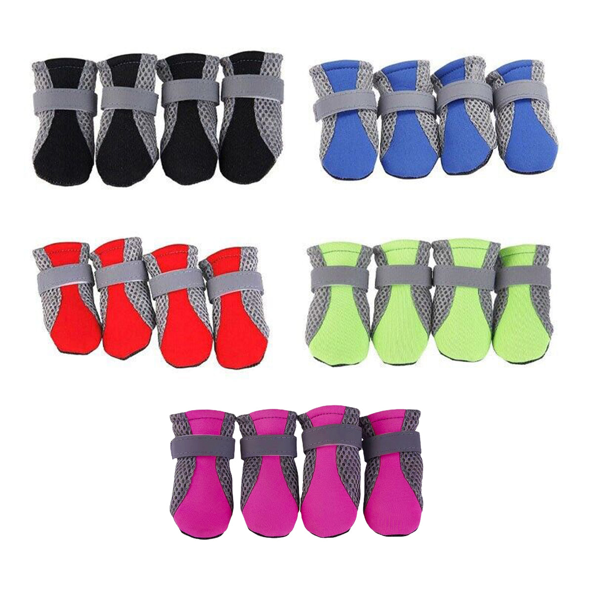 4Pcs XL Size Anti Slip Waterproof Protective Dog Shoes Rain Boots Pet Socks Booties - Red V528-DOGSHOE-RED-L-98945