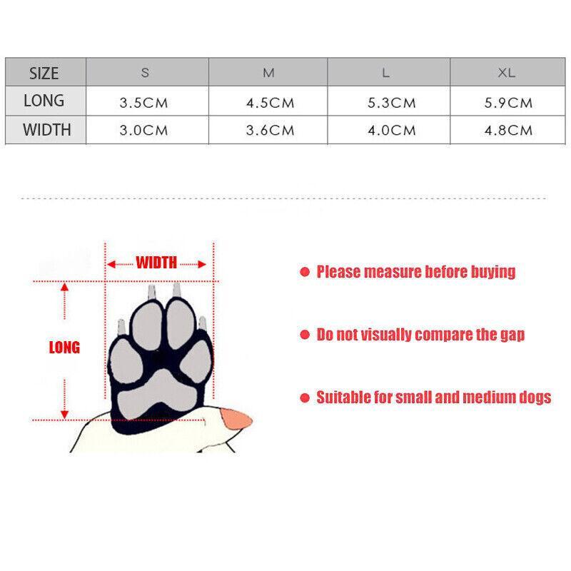 4Pcs XL Size Anti Slip Waterproof Protective Dog Shoes Rain Boots Pet Socks Booties - Red V528-DOGSHOE-RED-L-98945
