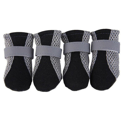 4Pcs XL Size Anti Slip Waterproof Protective Dog Shoes Rain Boots Pet Socks Booties - Red V528-DOGSHOE-RED-L-98945