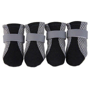 4PCS S Size Anti Slip Waterproof Protective Dog Shoes Rain Boots Pet Socks Booties - Red V528-DOGSHOE-RED-S-91009