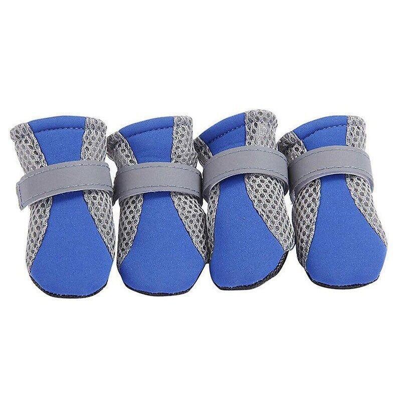 4PCS M Size Anti Slip Waterproof Protective Dog Shoes Rain Boots Pet Socks Booties - Rose Red V528-DOGSHOE-ROSERED-M-46177