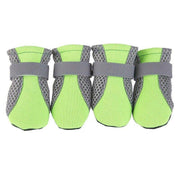4PCS S Size Anti Slip Waterproof Protective Dog Shoes Rain Boots Pet Socks Booties - Rose Red V528-DOGSHOE-ROSERED-S-63859