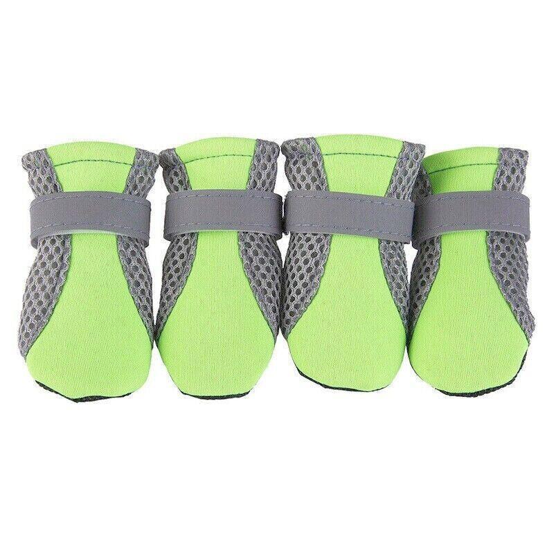 4PCS S Size Anti Slip Waterproof Protective Dog Shoes Rain Boots Pet Socks Booties - Rose Red V528-DOGSHOE-ROSERED-S-63859