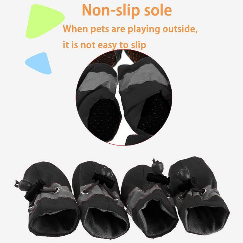 Set Anti Slip Waterproof Protective Dog Shoes Rain Boots Pet Socks Booties 4Pcs - XL