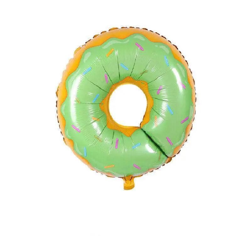 Donut Foil Balloon 75Cm Pink Green Spinkles Party Food Helium Quality Decoration - Green V528-DONUTFOILBALLOON-BLUE-822670