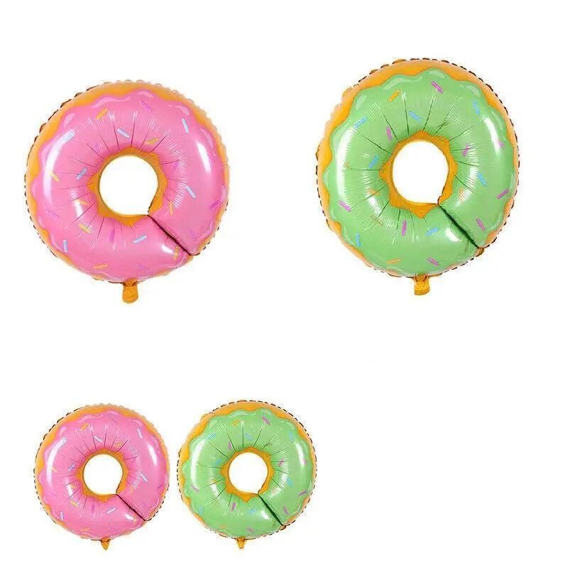 Donut Foil Balloon 75Cm Pink Green Spinkles Party Food Helium Quality Decoration - Green V528-DONUTFOILBALLOON-BLUE-822670