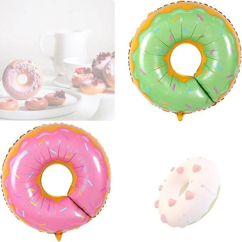 Donut Foil Balloon 75Cm Pink Green Spinkles Party Food Helium Quality Decoration - Green V528-DONUTFOILBALLOON-BLUE-822670