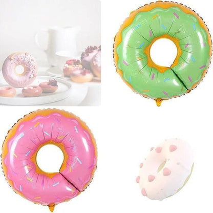 Donut Foil Balloon 75Cm Pink Green Spinkles Party Food Helium Quality Decoration - Green V528-DONUTFOILBALLOON-BLUE-822670