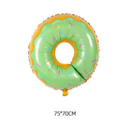 Donut Foil Balloon 75Cm Pink Green Spinkles Party Food Helium Quality Decoration - Green V528-DONUTFOILBALLOON-BLUE-822670