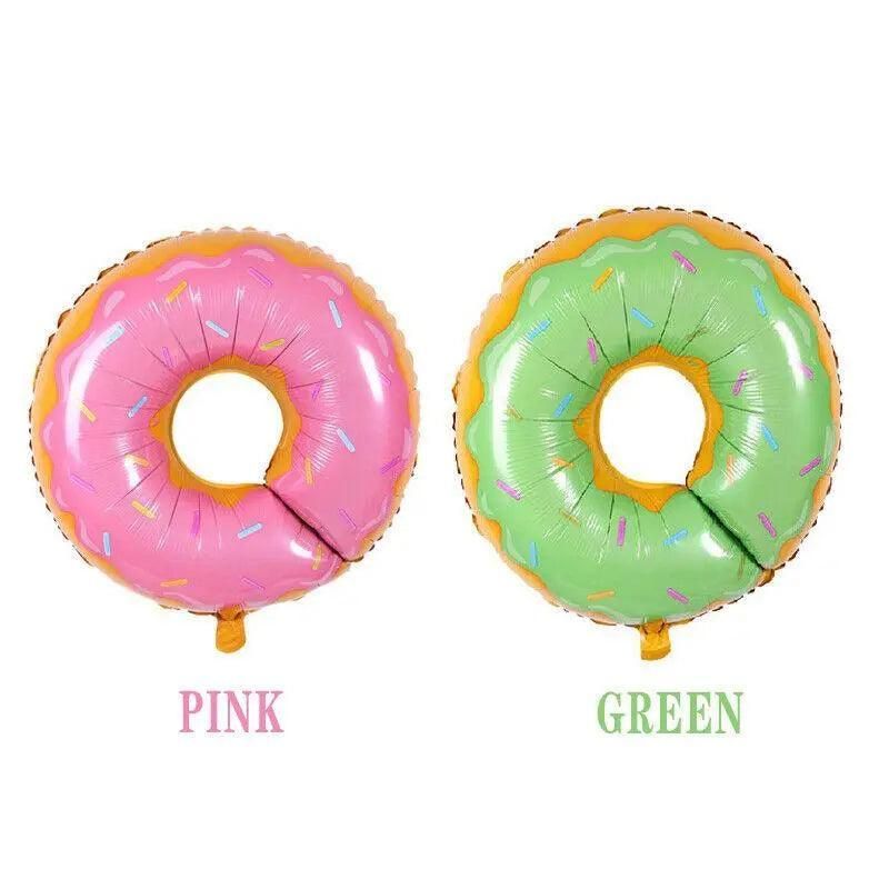 Donut Foil Balloon 75Cm Pink Green Spinkles Party Food Helium Quality Decoration - Green V528-DONUTFOILBALLOON-BLUE-822670