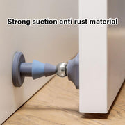Silicone Silent Door Stopper with Suction Base and Secure Hold Catch Design - White V528-DOOR-WHITE-860670