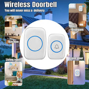 Wireless Doorbell Kit Home Call Button Remote Control White Waterproof Chime - White V528-DOORBELL-WHITE-727801