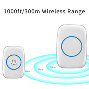 Wireless Doorbell Kit Home Call Button Remote Control White Waterproof Chime - White V528-DOORBELL-WHITE-727801
